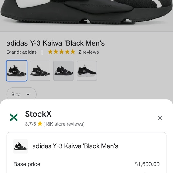 Y-3 YOHJI YAMAMOTO x ADIDAS KAIWA KNIT Sneakers Shoes BLACK/CLOUD WHITE EF2628 - Picture 2 of 13